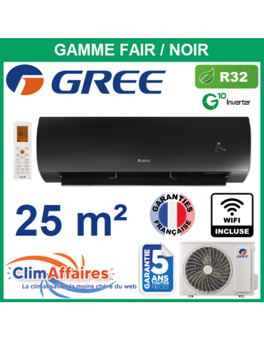 GREE Climatisation Inverter - R32 - FAIR 9 (2.7 kW) - Noire