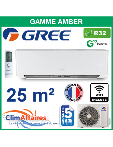 GREE Climatisation Inverter - R32 - AMBER 9 (2.7 kW)