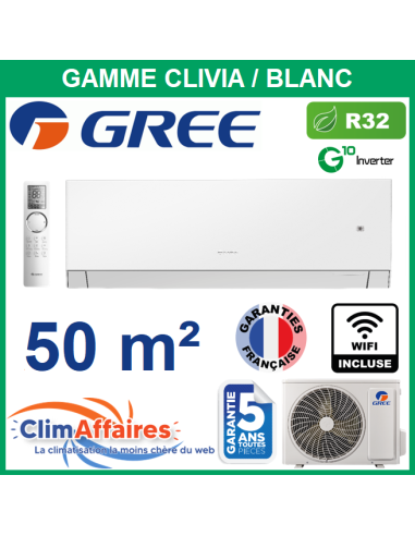 GREE Climatisation Inverter - R32 - CLIVIA 18 (5.3 kW) / Blanc