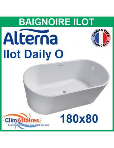 Alterna Baignoire Ilot Daily O Acrylique - 180 X 80 CM - 6495282