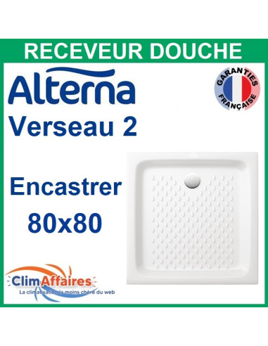 Alterna receveur de douche carré VERSEAU 2 à encastrer - 80 X 80 CM - 3701522 - Photo principale