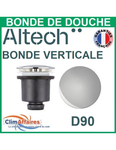 Altech Bonde de douche Verticale D90 Dôme ABS Chrome - 4210305