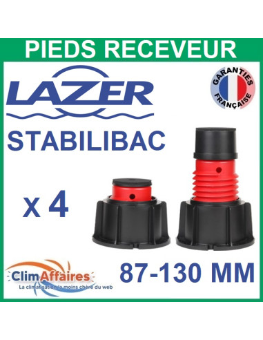 Lazer Pieds réglables STABILIBAC pour Receveur de douche - 87 à 130 mm - 150620 - Photo principale