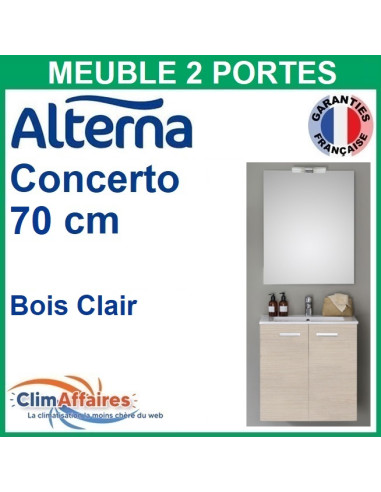 Alterna Meuble salle de bain CONCERTO avec 2 Portes Bois Clair - 70 CM - 7458214 - Photo principale