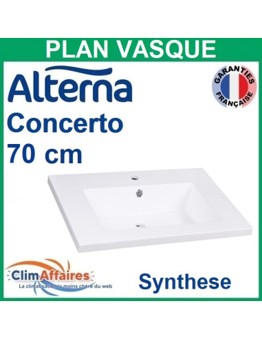 Alterna Plan Vasque Synthese Centree pour meuble salle de bain CONCERTO - 70 CM - 7458364 - Photo principale