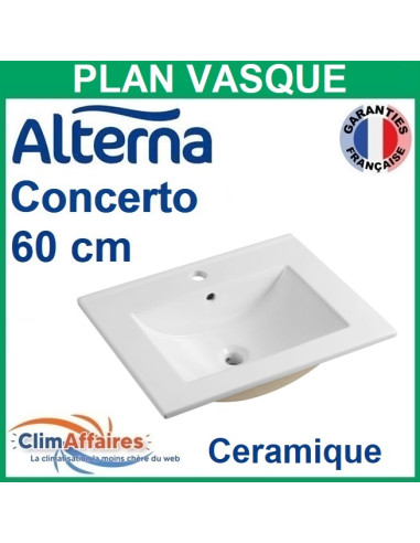 Alterna Plan Vasque Céramique Centree pour meuble salle de bain CONCERTO - 60 CM - 7673703 - Photo principale