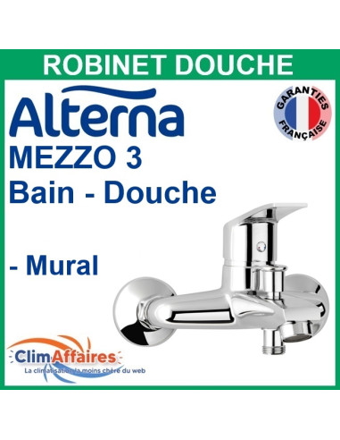 Alterna Robinet Mitigeur Mural MEZZO 3 pour bain - douche couleur Chrome - 7204127 - photo principale