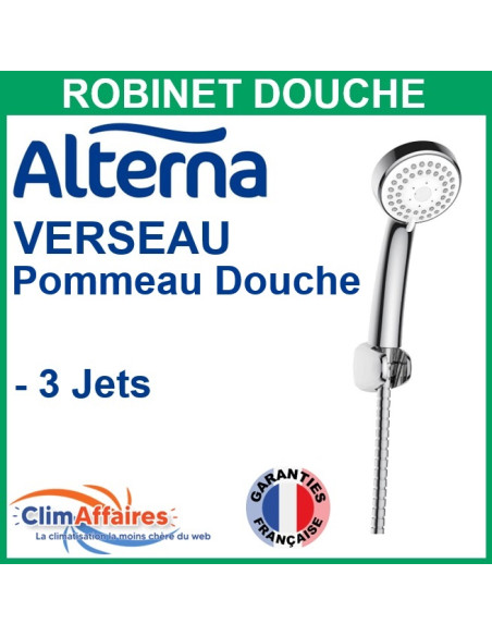 Alterna Set de douche 3 jets VERSEAU pour Douche et Baignoire - Chrome