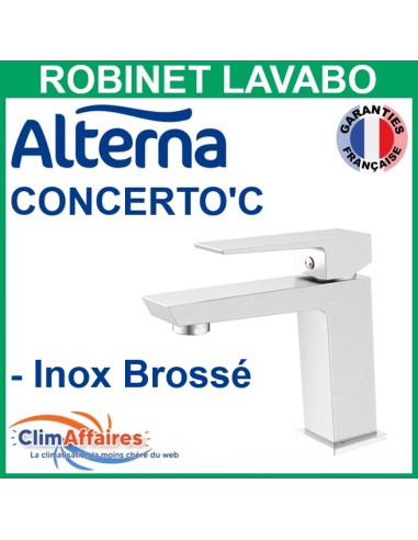 Alterna Robinet Mitigeur CONCERTO'C C3 pour Lavabo - Inox Brosse - 7939396 - Photo principale