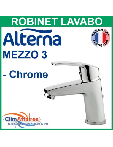 Alterna Robinet Mitigeur MEZZO 3 C3 pour Lavabo - Chrome - 7204124 - Photo principale
