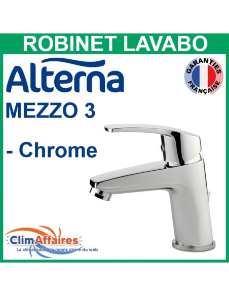 Alterna Robinet Mitigeur MEZZO 3 C3 pour Lavabo - Chrome