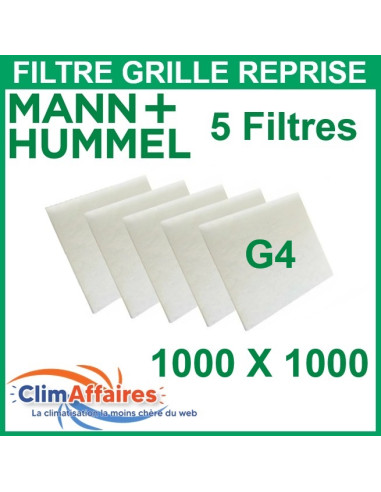Mann Hummel - Lot de 5 Filtres G4 haute qualité 1000 x 1000 mm - G41000X1000 - Photo principale