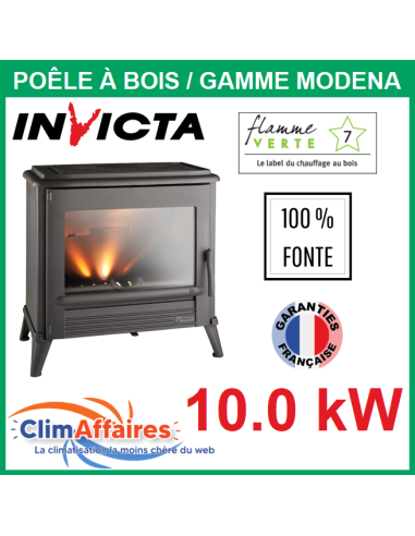 Invicta - Poele a bois en fonte MODENA (10.0 kW) - P917544