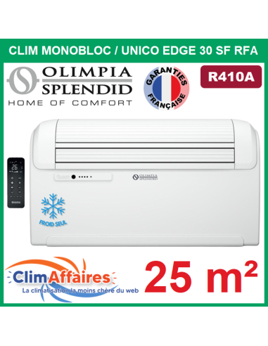 Olimpia Splendid - Climatisation Monobloc Froid Seul R410A - UNICO EDGE 30 SF RFA (2.7 kW) - 02132