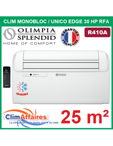 Olimpia Splendid - Climatisation Monobloc Réversible R410A - UNICO EDGE 30 HP RFA (2.7 kW) - 02133