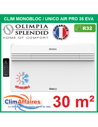 Olimpia Splendid - Climatisation Monobloc Réversible R32 - UNICO PRO 35 HP EVA (3.1 kW) - 02000