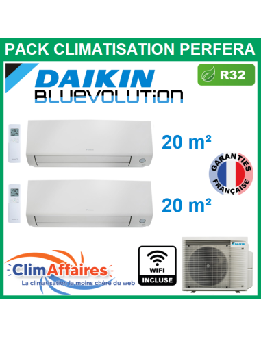 Daikin Bisplit - PERFERA Bluevolution - R32 - 2MXM40A9 + 2 x FTXM20A + WIFI (4.0 kW)