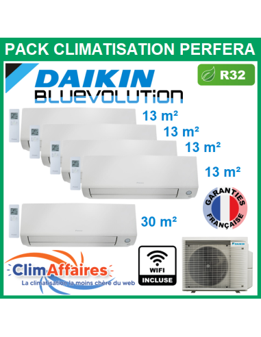 Daikin Pentasplit - PERFERA Bluevolution - R32 - 5MXM90A9 + 4 x CTXM15A + FTXM35A + WIFI (9.0 kW)