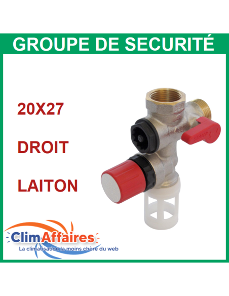 Groupe de Sécurité Vertical Droit - Laiton - 20x27