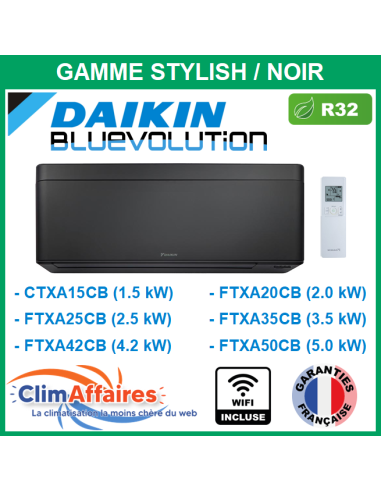 Daikin Unité Intérieure - STYLISH + WIFI - R32 - CTXA15CB, FTXA20CB, FTXA25CB, FTXA35CB, FTXA42CB, FTXA50CB