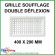 Grille de Soufflage - Double Déflexion - Blanche - 400 x 200 mm