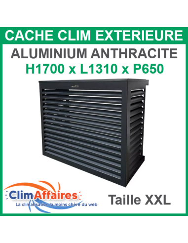 Cache groupe - Aluminium Anthracite - 1700x1310x650 mm (Taille XXL)