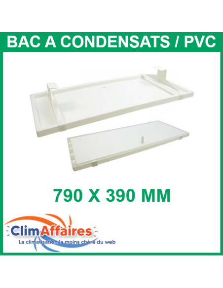Bac à condensats en PVC pour unité extérieure - 790x390 mm