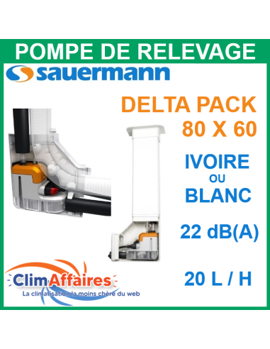 Pompe de relevage - Sauermann - DELTA PACK 80 x 60 IVOIRE / BLANC (20l/h)
