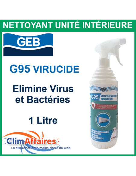 GEB - Spray G95 Virucide nettoyant pour unité intérieure (1 litre)