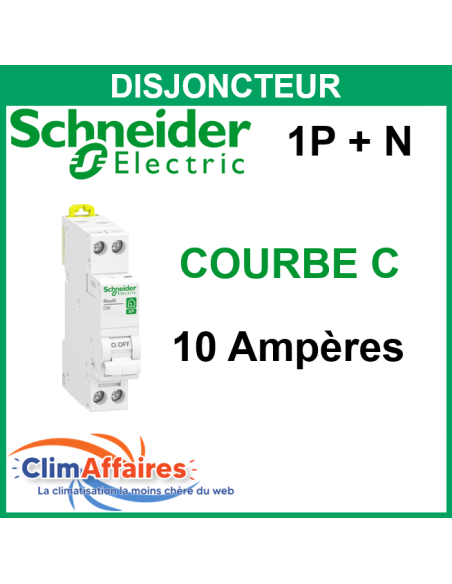 Disjoncteur Schneider Electric - COURBE C - XP 1P + N - 10 Ampères