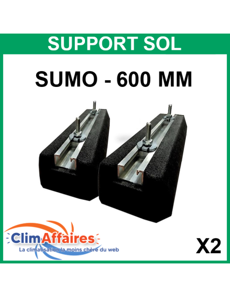 Support sol SUMO caoutchouc - Anti-vibration - 600 mm (la paire)