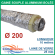 Gaine flexible gainable aluminium isolée M0/M1 - Épaisseur 25 mm - Diamètre 200 mm - Longueur 10 mèt