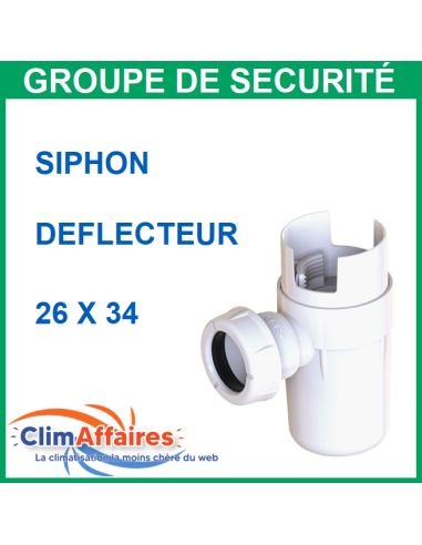 Siphon pour groupe de sécurité pour ballon eau chaude sanitaire WATTS ou Thermador