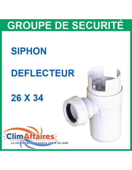 Siphon PVC + Déflecteur pour groupe de sécurité - WATTS