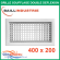 Baillindustrie - Grille de soufflage double déflexion - Aluminium blanc mat - 400x200 mm - DD400X200