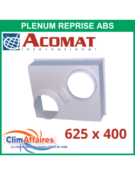 Plénum ABS pour grille de reprise porte filtre 625x400 mm