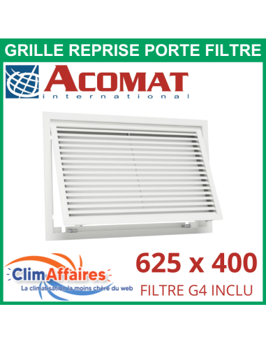 Grille de reprise porte filtre - 625x400 mm