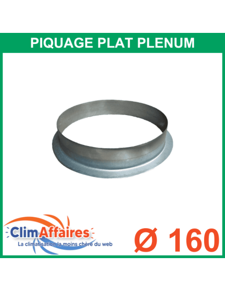 Piquage Plat mâle pour plénums acier soufflage / reprise - 160 mm - Euroclima Diffusion