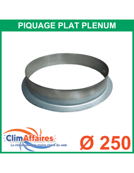 Piquage Plat mâle pour plénums acier soufflage / reprise - 250 mm - Euroclima Diffusion