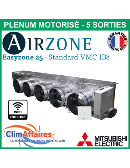 Airzone Easyzone C25 Standard WIFI + VMC IB8 MITSUBISHI - PEAD-M35/50 - 5 x 200 mm (AZC25MELST01S5)