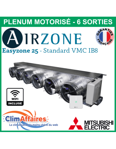 Airzone Easyzone C25 Standard WIFI + VMC IB8 MITSUBISHI - PEAD-M60/71 - 6 x 200 mm (AZC25MELST01M6)