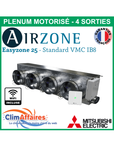 Airzone Easyzone C25 Standard WIFI + VMC IB8 MITSUBISHI - PEAD-M100/125 - 4 x 200 mm (AZC25MELST01L4)