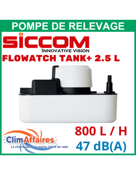 Pompe de Relevage à Bac Siccom - FLOWATCH TANK+ 2.5 L / 50 Hz (800 l/h)