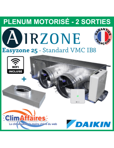 Airzone Easyzone C25 Standard WIFI + VMC 2 x 200 mm IB8 DAIKIN FBA35/50 + plénum de reprise (PPC25DAIST07S2)