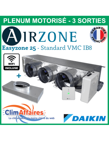 Airzone Easyzone C25 Standard WIFI + VMC 3 x 200 mm IB8 DAIKIN FBA60/71 + plénum de reprise (PPC25DAIST07M3)
