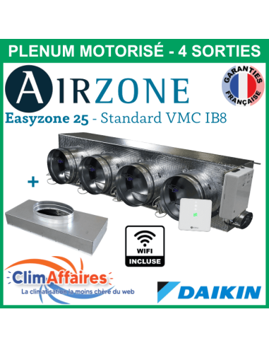 Airzone Easyzone C25 Standard WIFI + VMC 4 x 200 mm IB8 DAIKIN FBA60/71 + plénum de reprise (PPC25DAIST07M4)