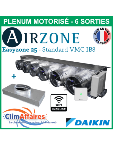 Airzone Easyzone C25 Standard WIFI + VMC 6 x 200 mm IB8 DAIKIN FBA60/71 + plénum de reprise (PPC25DAIST07M6)