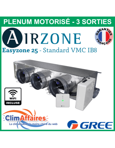 Airzone Easyzone C25 Standard WIFI + VMC IB8 GREE - UM CDT 24/30 - 3 x 200 mm (AZC25GREST10M3)