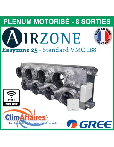 Airzone Easyzone C25 Standard WIFI + VMC IB8 GREE - UM CDT 36/42 - 8 x 200 mm (AZC25GREST10L8)