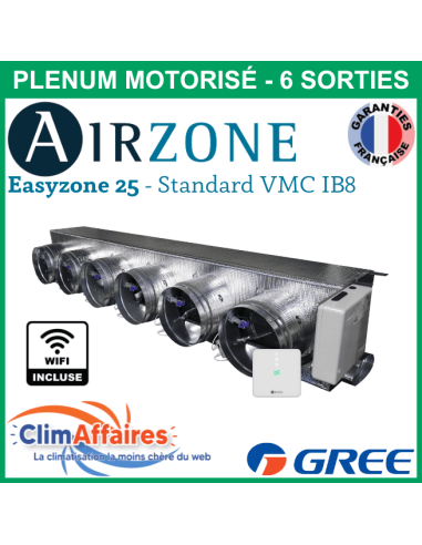 Airzone Easyzone C25 Standard WIFI + VMC IB8 GREE - UM CDT 48 - 6 x 200 mm (AZC25GREST02XL6)